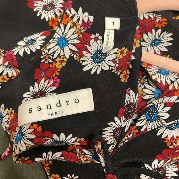 Sandro Paris Rony Silk Floral Dress - Picture 6 of 6